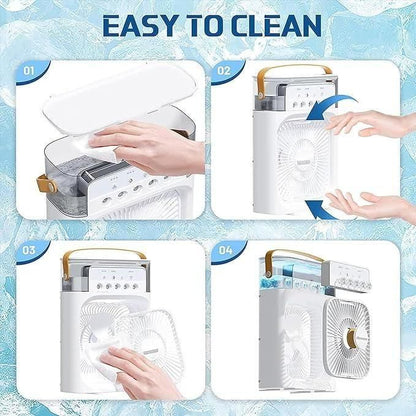 4-in-1 Mist Air Cooler – USB Rechargeable Fan
